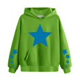 thumbnail image 1 of Bnwani Teen Girls Hoodies Crew Neck Long Sleeve Pockets Short Sweatshirt Stars Graphic Printed Tops Pullover, 1 of 4