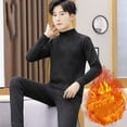 thumbnail image 1 of Bnwani Thermal Underwear For Men Long Sleeve Base Layer Cold Weather Sets Black 4XL, 1 of 8