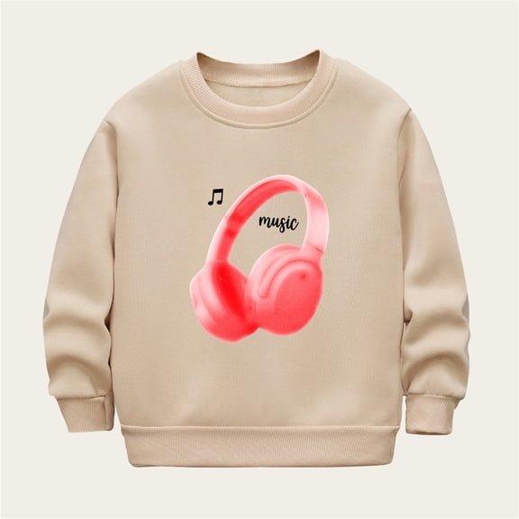 Bnwani Toddler Boys Sweatshirt Crew Neck Long Sleeve Comfortable Fleece Sweatshirt Printed Tops Pullover