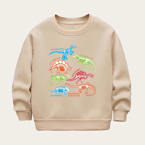 Bnwani Toddler Boys Sweatshirt Crew Neck Long Sleeve Winter Warm Sweatshirt Printed Pullover