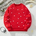 thumbnail image 1 of Bnwani Toddler Crew Neck Sweatshirts Winter Long Sleeve Cotton Print Red Size 3-4t, 1 of 6