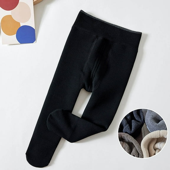 Bnwani Toddler Girl Leggings Fall Winter Fleece Warm Casual Printed Brushed Brown