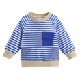 thumbnail image 1 of Bnwani Toddler Girl Sweatshirt Cotton Crew Neck Long Sleeve Pockets Sweatshirt Striped Plaid Tops Pullover, 1 of 2