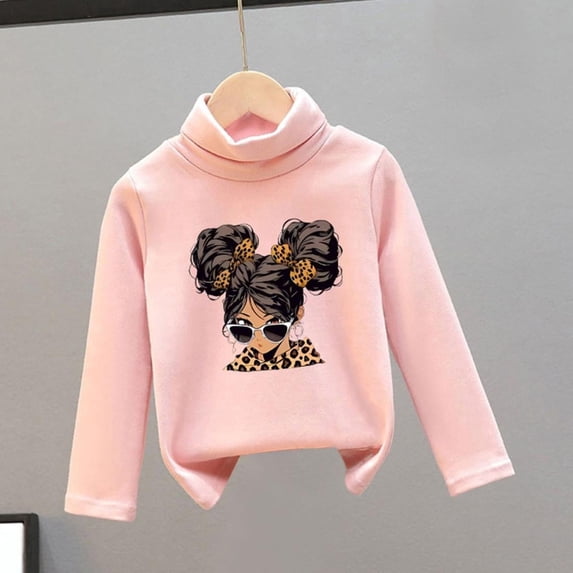 Bnwani Sweatshirt Girls Cotton Long Sleeve Thin Printed Pullover Sweatshirt