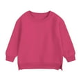 thumbnail image 1 of Bnwani Toddler Girl Sweatshirt Crew Neck Fleece Sweatshirt Plain Tops Sweater Pullover, 1 of 6