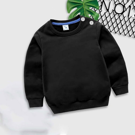 Bnwani Toddler Hoodies Girls Cotton Winter Sweatshirt Plain Sweater Pullover