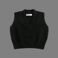 thumbnail image 1 of Bnwani Toddler Pullover Sweater Knitted V-Neck Camisoles Solid Sweater Black, 1 of 5