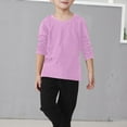 thumbnail image 1 of Bnwani Toddler Shirts Long Sleeve Cotton Fall Cotton Crew Neck Thin Casual Solid Tops 4-5t, 1 of 8