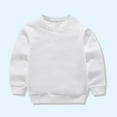 thumbnail image 1 of Bnwani Toddler Shirts Long Sleeve Cotton White Crew Neck Thin Casual Solid Tops, 1 of 3