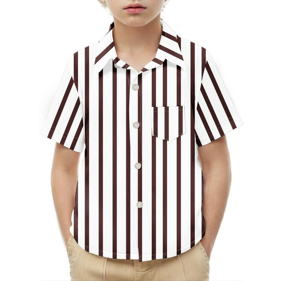 Bnwani Toddler Shirts Long Sleeve Uniform Casual Fashion Cute Striped Pocket Tops