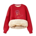 thumbnail image 1 of Bnwani Toddler Sweatshirt Boys Long Sleeve Lamb Wool Thick Sweatshirt Printed Pullover, 1 of 2