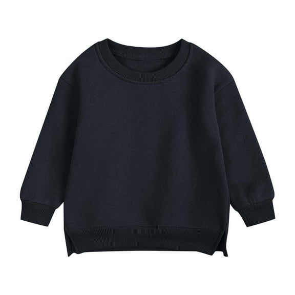 Bnwani Toddler Sweatshirt Crew Neck Fleece Sweatshirt Plain Tops Sweater Pullover