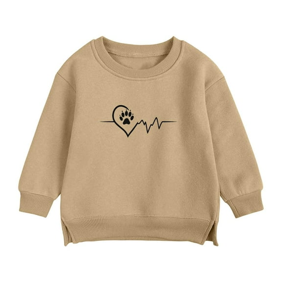 Bnwani Toddler Sweatshirt Crew Neck Long Sleeve Short Sweatshirt Graphic Printed Tops Pullover