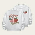 thumbnail image 1 of Bnwani Toddler Sweatshirt Girls Crew Neck Long Sleeve Comfortable Fleece Sweatshirt Fruits Printed Tops Pullover, 1 of 5