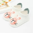 thumbnail image 1 of Bnwani White Cotton Socks for Toddler Warm Floor Solid Color Indoor Non-Slip Cute Socks 2-3t, 1 of 4
