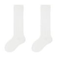 thumbnail image 1 of Bnwani White Kids Socks Boys Spring Cotton Crew Solid Color Socks, 1 of 3