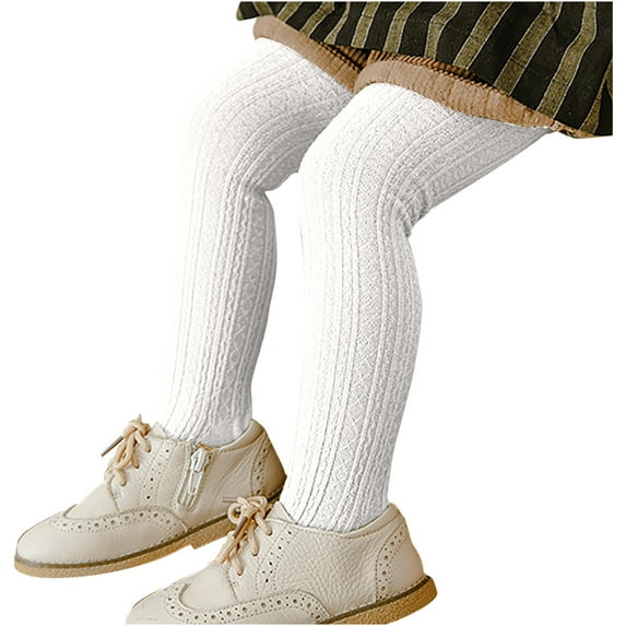 Bnwani White Socks for Girls Winter Warm Tights Socks