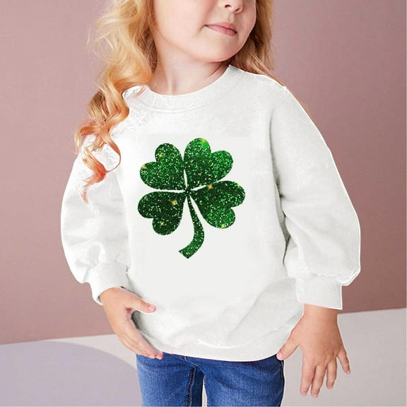 Bnwani White Toddler Crew Neck Sweatshirts Long Sleeve Cotton Print Size 9-10 Years