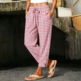 thumbnail image 1 of Bnwani Woman Pants, Wide Leg Elastic Waist Drawstring Fashion Causal Pants, 1 of 8