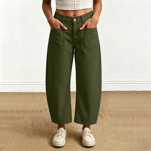 Bnwani Woman Pants, with Pockets Wide Leg Solid Causal Pants Fashion