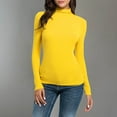 thumbnail image 1 of Bnwani Woman Turtle Neck Yellow Fashion Womens Solid Color Turtleneck Turtle Necks for Womens Long Sleeve, 1 of 5