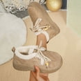 thumbnail image 1 of Bnwani Women Boots Fall Winter Fashion Toe Low-Heel Thick Ankle Velvet Fleece Warm Versatile Casual Sweet Boot Yellow Size 8.5, 1 of 9
