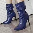 thumbnail image 1 of Bnwani Women Boots Fall Winter Pointed High-Heel High Knight Boot Blue Size 7.5, 1 of 7