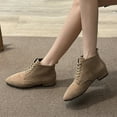 thumbnail image 1 of Bnwani Women Boots Footwear Pile Pointed Flat Ankle Comfortable Suede Boot Yellow Size 8.5, 1 of 9