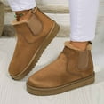 thumbnail image 1 of Bnwani Women Boots Footwear Toe Mid-Calf Fleece Warm Casual Solid Knight Snow Boot Brown Size 7, 1 of 6