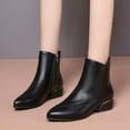 thumbnail image 1 of Bnwani Women Boots New Winter Toe Thick Mid-Calf Fleece 0 Boot Black Size 4.5, 1 of 4