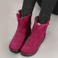 thumbnail image 1 of Bnwani Women Boots Thick Knee-High Fleece Warm Versatile Casual Retro Snow Boot Red Size 7.5, 1 of 5