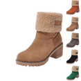 thumbnail image 1 of Bnwani Womens Boots,Winter Boots,Non-slip,Warm,Block,Round Toe,Brown,36(US:5.5), 1 of 7