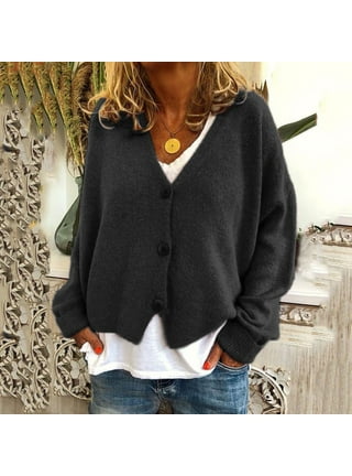 Black button on sale up cardigan sweater