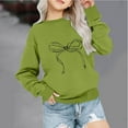 thumbnail image 1 of Bnwani Crew Neck Sweatshirts for Kids Fashion Long Sleeve Casual Comfortable Print Green Size 11-12 Years, 1 of 4