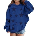 thumbnail image 1 of Bnwani Crew Neck Sweatshirts for Kids Long Sleeve Casual Print Pocket Blue Size 11 Years, 1 of 3