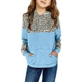 thumbnail image 1 of Bnwani Girls Sweatshirt Crew Neck Long Sleeve Casual Print Pocket Blue Size 5t, 1 of 3