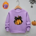 thumbnail image 1 of Bnwani Hoodie Sweatshirt for Girls Crew Neck Long Sleeve Fleece Casual Comfortable Print Purple Size 7-8 Years, 1 of 7