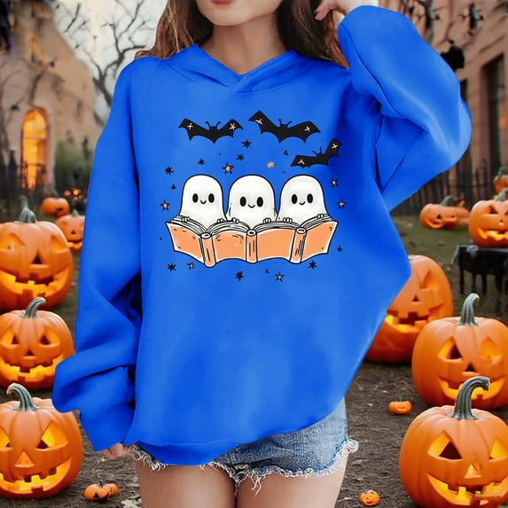 Bnwani Hoodie Sweatshirt for Girls Long Sleeve Fleece Casual Oversized Cute Solid Pocket Blue Size 5t