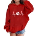 thumbnail image 1 of Bnwani Kids Hoodie Sweatshirt Boys Long Sleeve Print Pocket Red Size 7 Years, 1 of 3