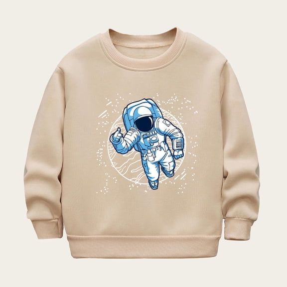 Bnwani Pullover Sweatshirts for Girls New Winter Fashion Crew Neck Long Sleeve Fleece Warm Casual Print Yellow Size 8-9 Years