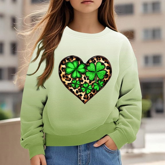 Bnwani Toddler Crew Neck Sweatshirts Boys Long Sleeve Casual Heart Print Multicolor Size 11 Years