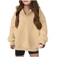 thumbnail image 1 of Bnwani Toddler Crew Neck Sweatshirts Boys Long Sleeve Casual Solid Print Beige Size 5t, 1 of 3