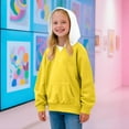 thumbnail image 1 of Bnwani Toddler Crew Neck Sweatshirts Girls Long Sleeve Casual Solid Pocket Yellow Size 5t, 1 of 8