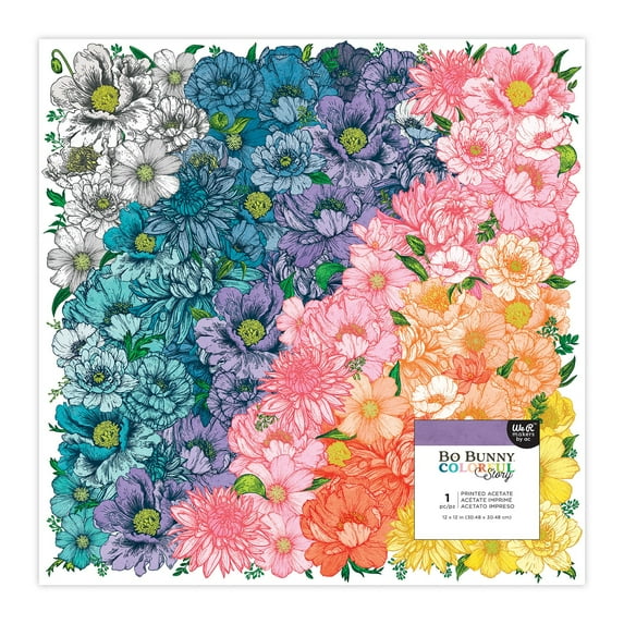 Bo Bunny Colorful Story Specialty Paper 12"X12"-Acetate