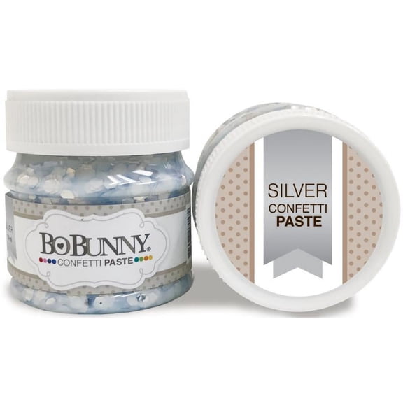 Bo Bunny Double Dot Confetti Paste 1.69oz Silver