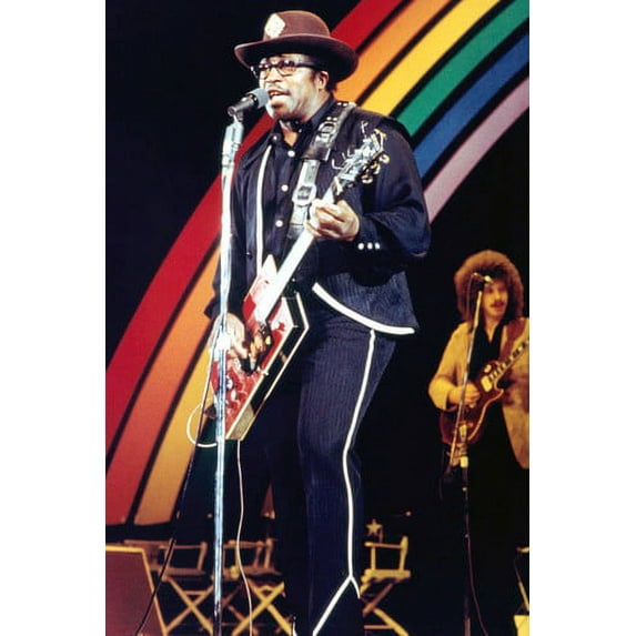 Bo Diddley 24X36 Poster Rainbow On Stage Concert Guitar Cool