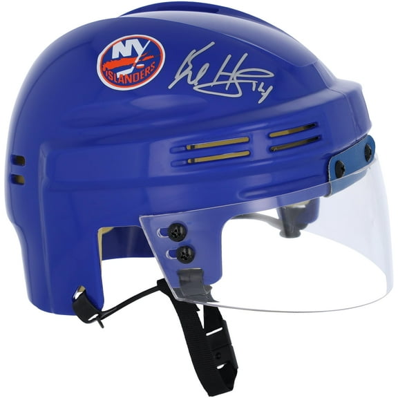 Bo Horvat New York Islanders Autographed Blue Mini Helmet - Fanatics Authentic Certified