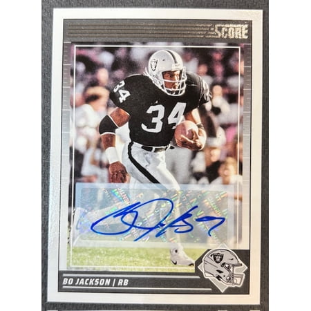Bo Jackson 2024 Panini Score Signed Football Auto Card #151