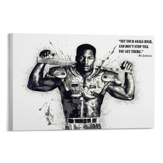 Bo Jackson All-American Football Player (19) Posters Wall Art Painting Canvas Gift Living Room Prints Bedroom Decor Poster Artworks 20x30inch(50x75cm)