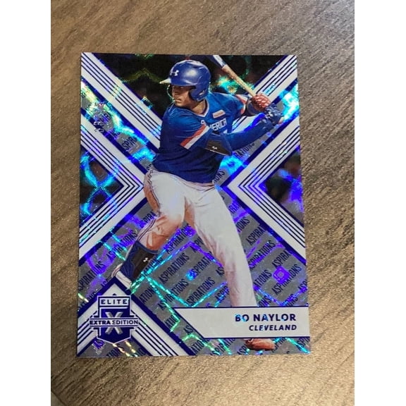 Panini Trading Card Elite Extra Edition Aspirations Blue Bo Naylor Cleveland Indians MLB 2018 SN75